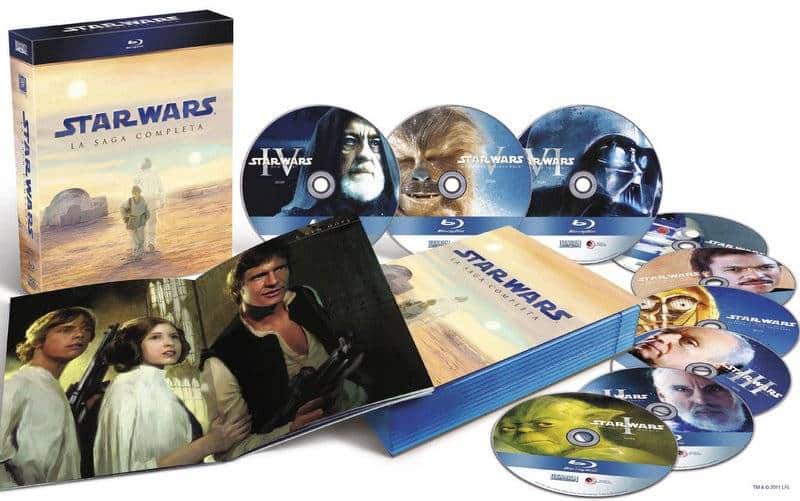 La saga completa de STAR WARS en Blu-Ray.