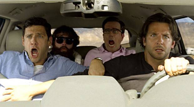 Bradley Cooper, Ed Helms, Justin Bartha y Zach Galifianakis en 'Resacón 3'