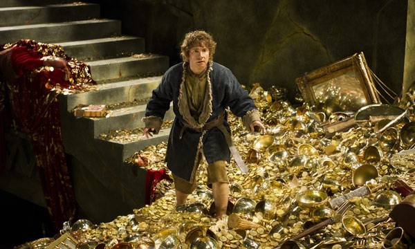 Bilbo Bolsón en la sala del tesoro