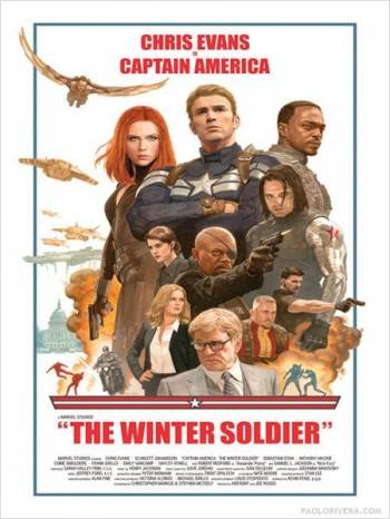 Capitán América: El Soldado de Invierno - Cartel por Paolo Rivera