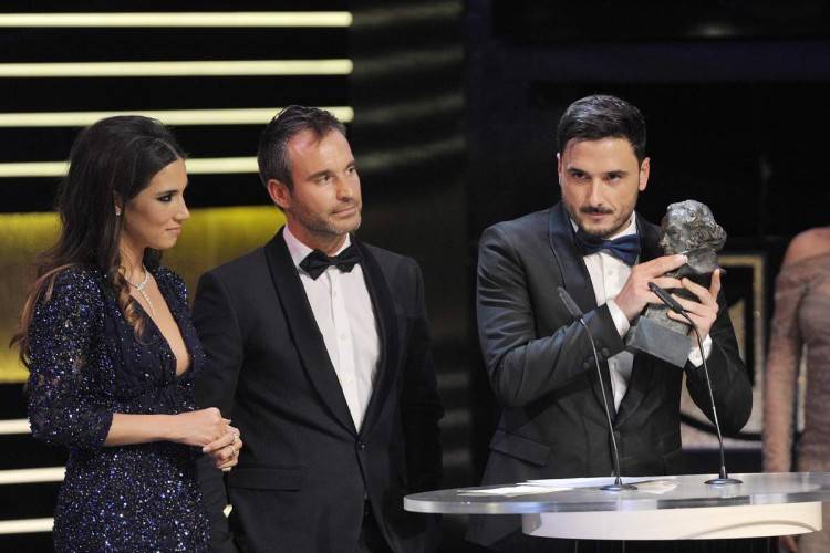 Premios Goya 2015: Mejor cancion original David Santisteban, India Martínez y Riki Rivera - Fotógrafo Alberto Ortega ®
