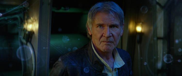 Han Solo (Harrison Ford) en Star Wars El despertar de la Fuerza