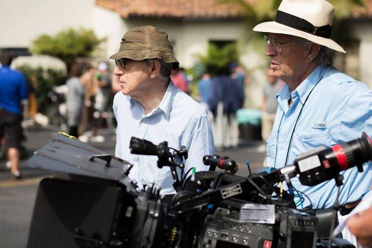 Woody Allen junto al director de fotografía Vittorio Storaro