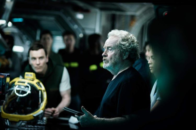 Ridley Scott en el rodaje de Alien Covenant