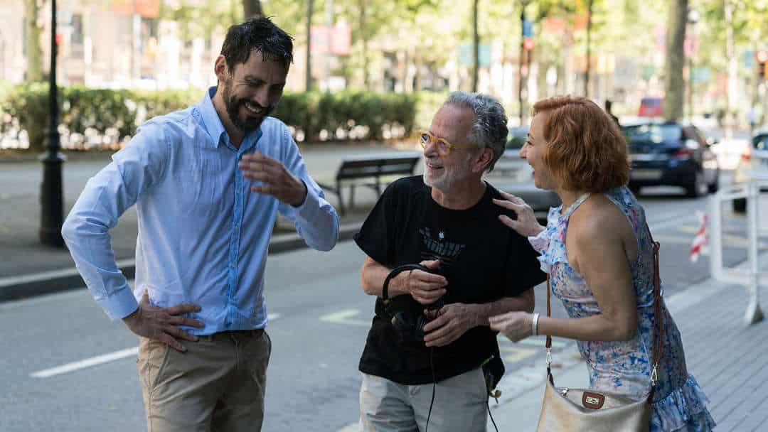 Paco León, Carmen Machi y Fernando Colomo durante el rodaje