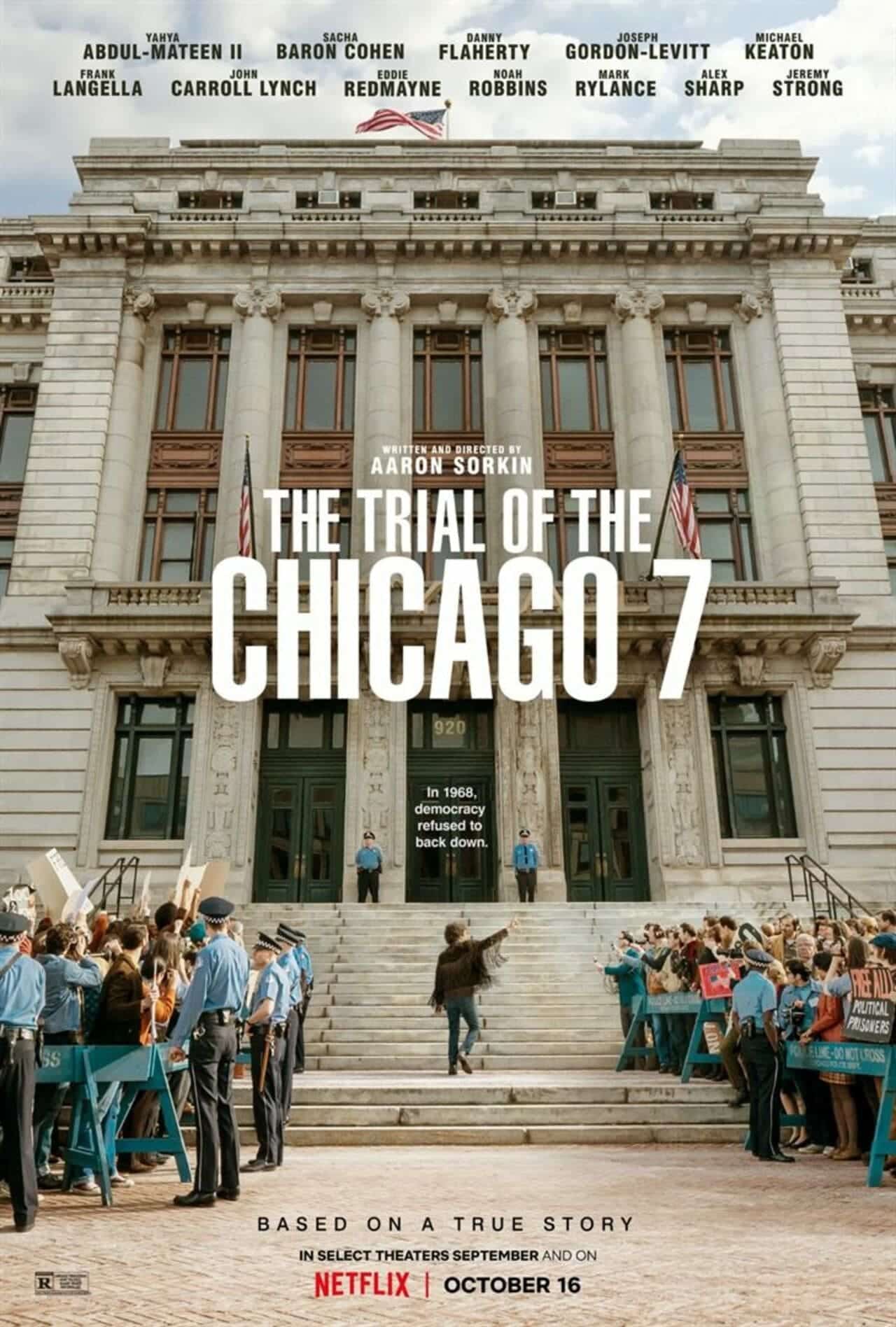 Cartel de la película El Juicio de los 7 de Chicago de Netflix