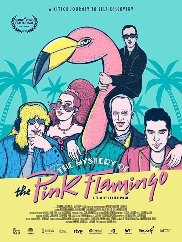 Cartel del documental The Mystery of the Pink Flamingo