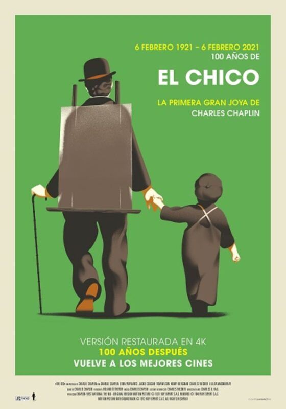 Cartel de la película El chico de Charles Chaplin